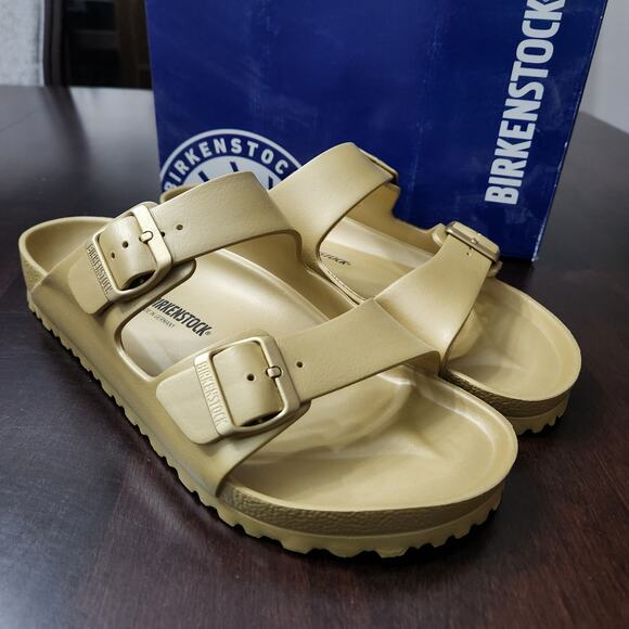 Birkenstock Other - NWT Birkenstock Arizona EVA Sandals Glamour Gold Size EU 46 US 13